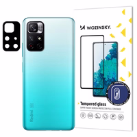 Wozinsky Pilns kameras stikls 9H pilns kameras rūdītais stikls Xiaomi Redmi Note 11 kamera (ĶĪNA)