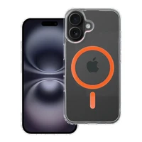 Viedtālruņa apvalks Drop Glue krāsains gredzenveida Magnētiskais vāciņš ar MagSafe, piemērots IPHONE 16, oranžs