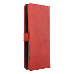 Universāls grāmatas tipa viedtālruņa apvalks COMMON izmērs S, paredzēts IPHONE 12 / 13 / SAMSUNG S6 / A5 2016 / XCOVER 4 / S22 / HUAWEI P8 2017, sarkans