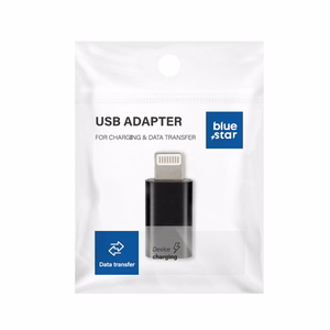 Adapteris Type C to Lightning Blue Star - melns