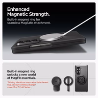 Spigen Tough Armor Pro Mag Magnētiskais viedtālruņa apvalks Samsung Galaxy Z Fold 7 - melns