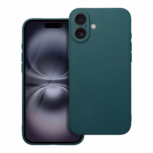 Matēts viedtālruņa apvalks IPHONE 16 Plus - tumši zaļš