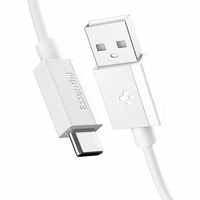 Spigen EB6010AC USB-A / USB-C 60W kabelis 100 cm - balts