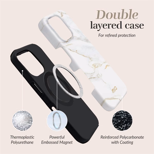 MIO White Marble Magsafe Maciņš Samsung S25+ 5G