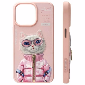 Nimmy Cool&Cute 2.0 kaķa apvalks iPhone 15 Pro - rozā
