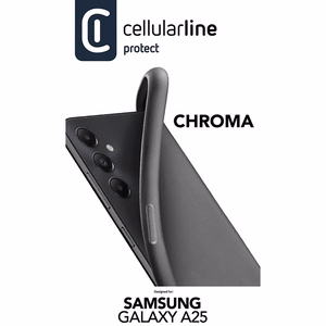 Cellularline Chroma vāciņš ierīcei Samsung Galaxy A25 5G, melns