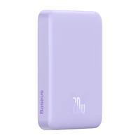 Powerbank Baseus Magnetic Mini 10000mAh, USB-C 20W MagSafe (violeta)