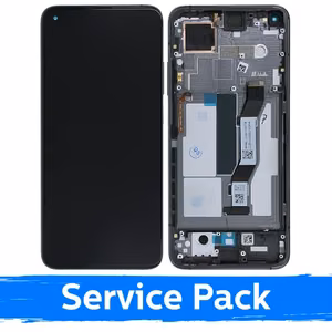 LCD Displejs Saderīgs ar Xiaomi Mi 10T / 10T Pro Ar Frame / Cosmic Melns / (Service Pack)
