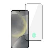 Rūdīts stikls HARD Full Glue 5D priekš SAMSUNG GALAXY S24 BLACK (ar pirkstu nospiedumu atbloķēšanu)