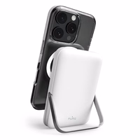 Puro 10000mAh MagSafe bezvadu portatīvais lādētājs ar alumīnija statīvu - balta