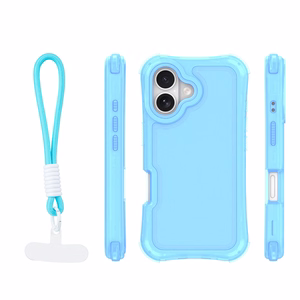 Safepop maciņš ar siksniņu priekš iPhone 16 6,1" zils
