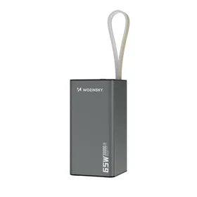 Portatīvais lādētājs Wozinsky K65+ 65W 30000mAh 2x USB-C, 1x USB-A 65W - pelēka