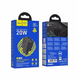 Lādētājs Hoco 2 x USB C + 2 x USB A QC3.0 PD 3A 20W N55 melns