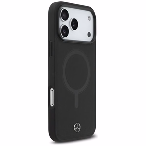 Mercedes Plain Smooth Leather MagSafe Чехол для iPhone 17 Pro Max - чёрный