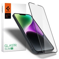 Spigen Glass FC rūdītais stikls iPhone 13 / 13 Pro / 14 / 16e - melns