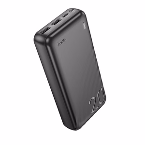 HOCO portatīvais lādētājs 20000 mAh 2A J123A melns