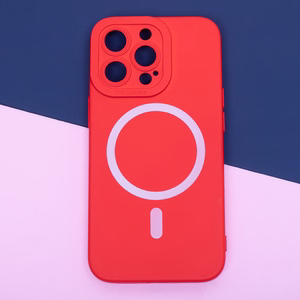 Silikona Mag futrālis iPhone 15 Plus 6,7" sarkans