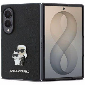 Melns Karl Lagerfeld Saffiano K&C Pin vāciņš Samsung Galaxy Z Fold8