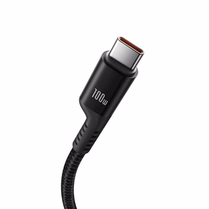 Baseus Fish-Eye Ātra uzlāde Datu kabelis USB-C uz USB-C 100W 1m Melns