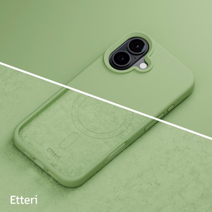 Etteri Silikona mag futrālis iPhone 16 6,1" gaiši zaļš
