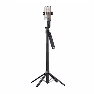 Selfie stick Hoco tripod z pilotem bezprzewodowym obrotowy 360 stopni z automatycznym śledzeniem twarzy K32 czarny
