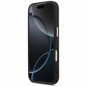 Karl Lagerfeld Point & Metal Logo Magnētiskais viedtālruņa apvalks iPhone 17 Pro - Melns