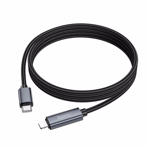 Cable USB C to Lightning Hoco PD 27W with display 1 m X112 black