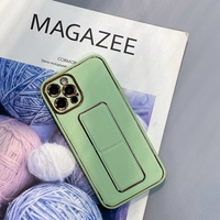 Jauns Kickstand viedtālruņa apvalks iPhone 12 Pro ar statīvu zaļš