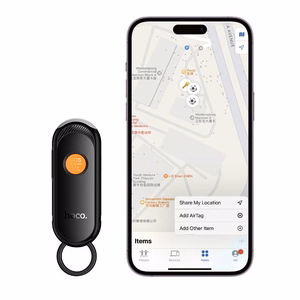 Lokators, saderīgs ar Apple Find My, ar lukturīti Hoco E99 melns