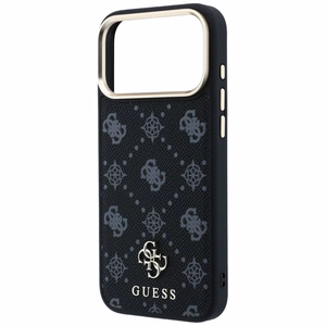 Guess Peony 4G Small Logo MagSafe maciņš iPhone 17 Pro Max / 18 Pro Max, melns