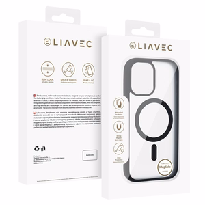Liavec mīksts maciņš priekš Iphone 17 melns