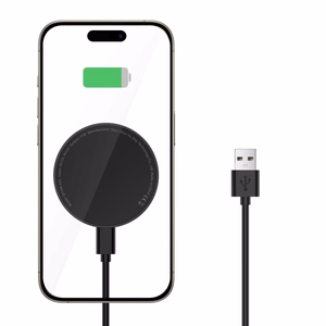 Tech-Protect QI15W-A33 indukcijas lādētājs ar MagSafe un statīvu ar USB-A / USB-C kabeli - melns
