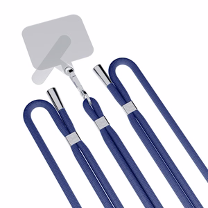 3mk EasyClip tālruņa aukliņa, tumši zila (sudraba krāsas furnitūra)