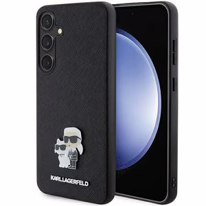 Karl Lagerfeld KLHCS24MPSAKCMPK S24+ S926 cietais apvalks melns/melns Saffiano Karl & Choupette Metal Pin