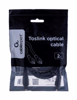 Gembird Toslink, 2m audio cable melns