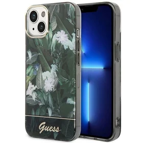 Guess Jungle kolekcija viedtālruņa apvalks iPhone 14 - zaļš