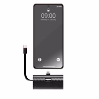 Portatīvais lādētājs Forcell F-Energy Power Plug F5K3 PD 20W 5000 mAh ar iebūvētu savienotāju Lightning melna