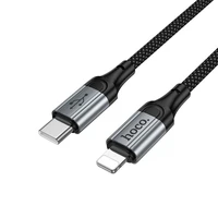 Kabelis USB-C uz Lightning Hoco PD 2,4A 1,5 m X121 melns