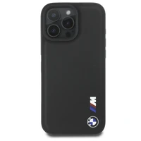 BMW gluds gumijas logotips iPhone 16 Pro Max viedtālruņa apvalks - melns