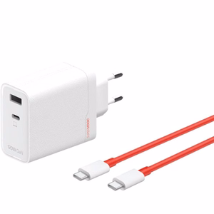 Lādētājs OnePlus SuperVOOC 120W USB-C/USB-A + USB-C uz USB-C kabelis balts