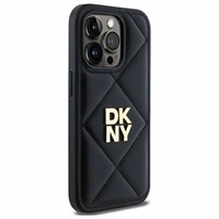 DKNY Quilted Stack Logo viedtālruņa apvalks iPhone 14 Pro Max - melns
