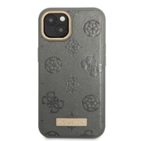 Guess GUHMP13MSAPSTG iPhone 13 6.1" pelēks/pelēks cietais apvalks Peony Logo Plate Magnētiskais