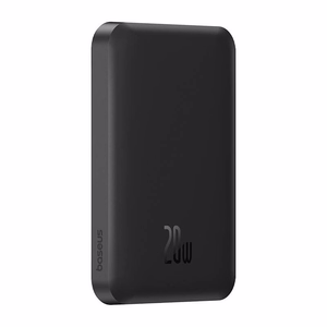 Magnētiskā mini zibspuldze Baseus 5000mAh, USB-C 20W (melna)