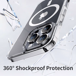 Rock Crystal Series Magnētiskais viedtālruņa apvalks Iphone 16 Plus caurspīdīgs