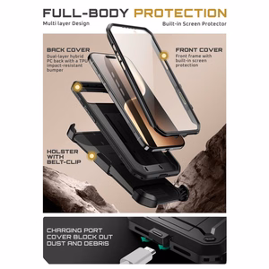 Supcase UB Pro viedtālruņa apvalks iPhone 17 Air - melns