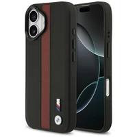 BMW M Perforated Stripe Logo Magnētiskais apvalks iPhone 17 - sarkans