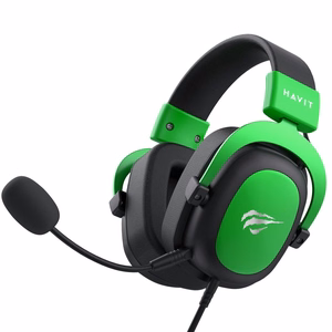 Havit H2002d austiņas vadu ar galvas stīpu spēļu melnas, zaļas