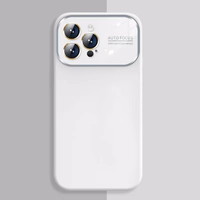 Mīksts silikona objektīva apvalks Iphone 15 Plus balta