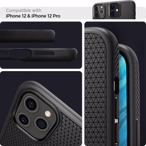 SPIGEN чехол Liquid Air для IPHONE 12 / 12 PRO матовый чёрный