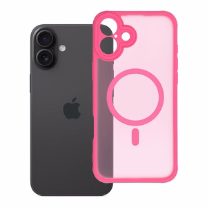FULL MATTE MAG COVER viedtālruņa apvalks saderīgs ar MagSafe iPhone 16 Plus rozā